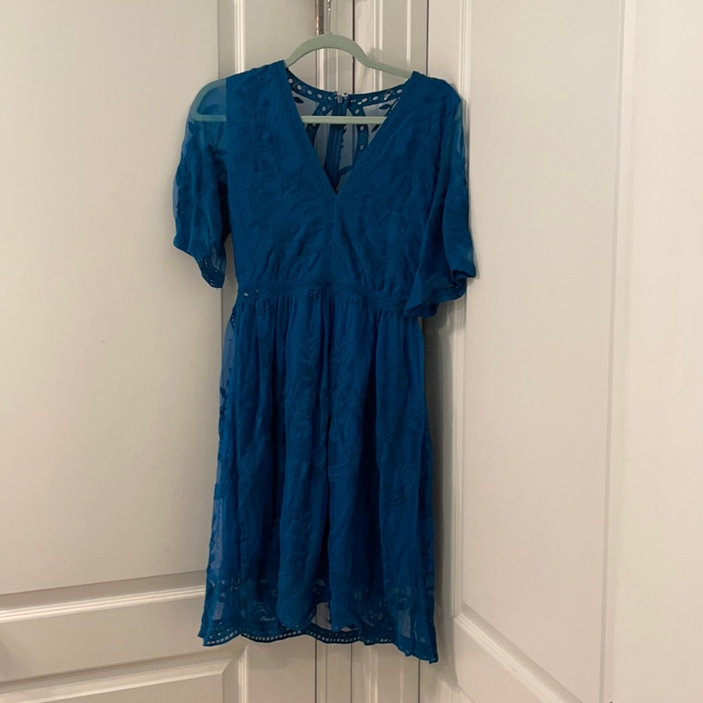 Bohemian Teal Lace Dress